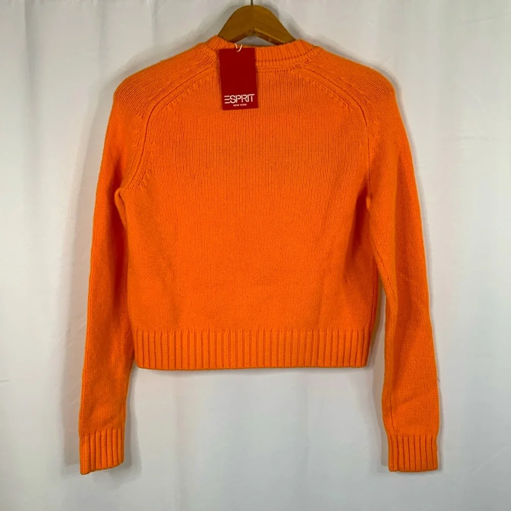 Esprit Orange Crew Neck Pullover Sweater- NWT - Picture 10 of 14